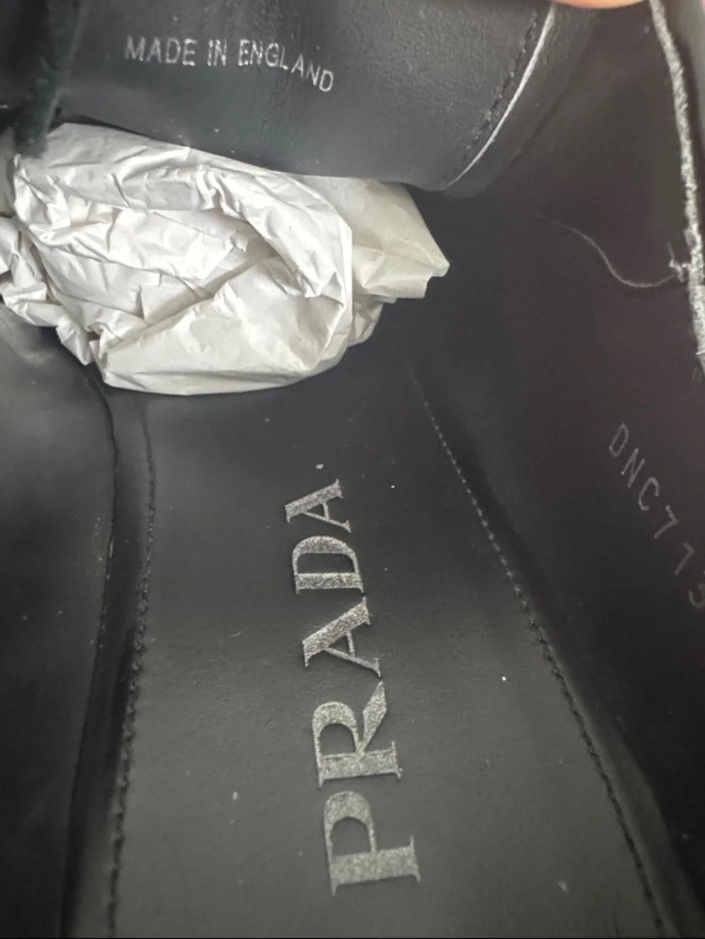 Prada Black Leather Derby Shoes size 36.5 with box - Picture 15 of 17